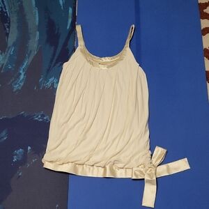 PAIGE Cream Camisole with Satin Trim